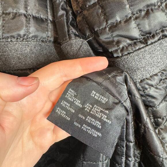 NWT Andrew Marc Dunbar Military Melton Wool Coat Charcoal Gray Small - Picture 14 of 15